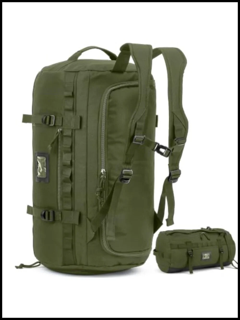 60L Tactical Duffle Bag Backpack for Travel Gym Sports with Shoe Compartment